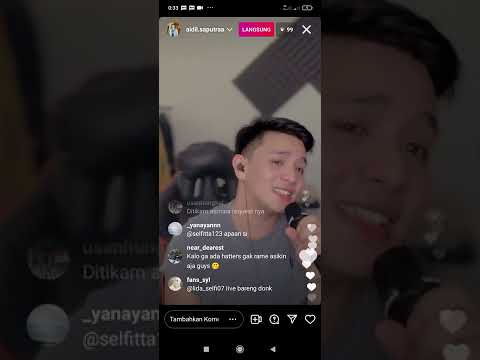 Aidil saputra nyanyikan lagu selfi yamma waktu live ig "Bukanselembartissue"