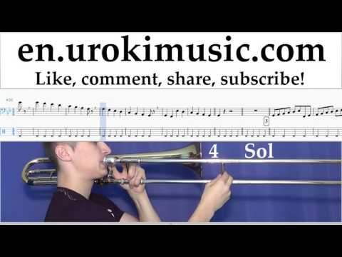 Trombone lessons Mission Impossible - Theme Sheet Music Tutorial Part#1 um-i352