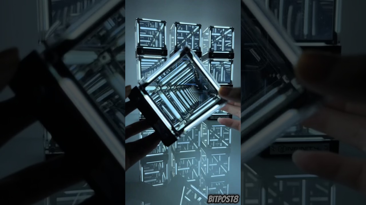 🔮The Infinity Mirror Cube Light creates a 4D abyss illusion that looks endlessly deep.