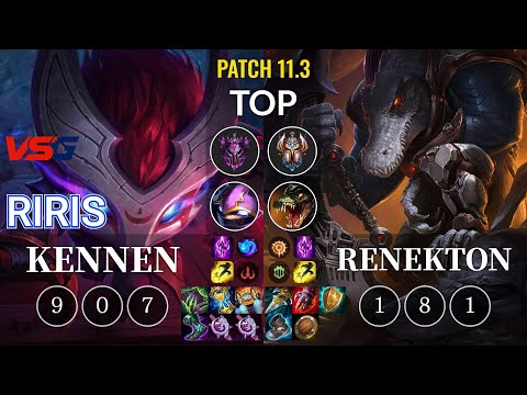 VSG Riris Kennen vs Renekton Top - KR Patch 11.3