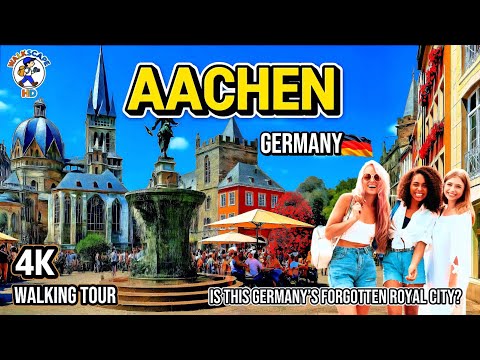 Aachen 🇩🇪 | Cathedral & Old Town | 4K Walking Tour (Real City Sounds)