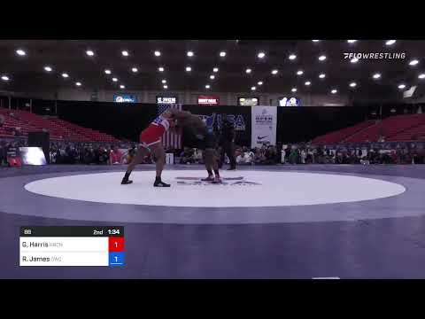 88 Lbs Final - Gerald Harris, Hurricane Wrestling Academy Vs Rudy James, Gopher Wrestling Club - R
