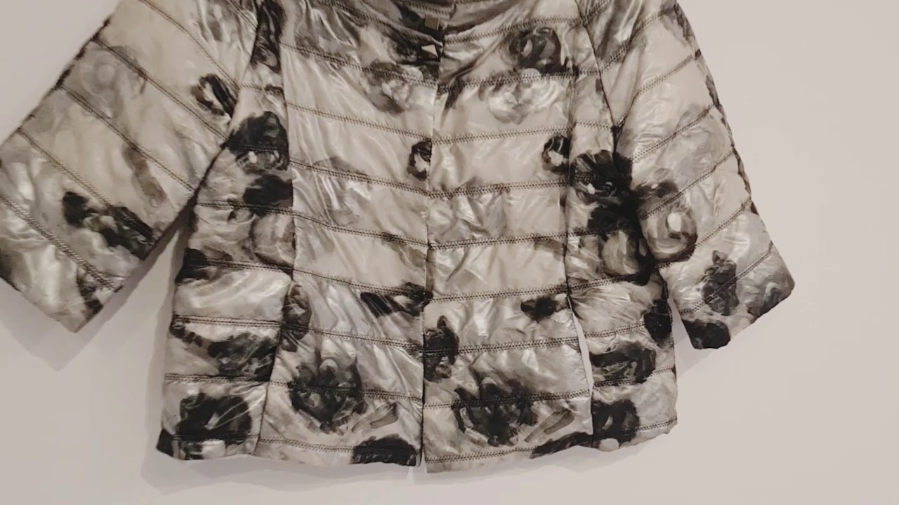 Kurtka przejściowa wzory kwiaty S/M