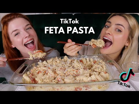 BAKED FETA PASTA Recipe & Mukbang (Viral Tiktok Trend)