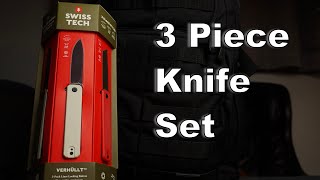 Swiss Tech Holiday Knife Pack (440B Steel)