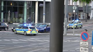 3x FuStKW Polizei Bonn PI 1 stoppen Autokorso mit Durchsage