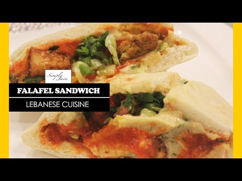 Falafel Sandwich Recipe | How To Make Jain Falafel Sandwich | Lebanese Cuisine | Simply Jain