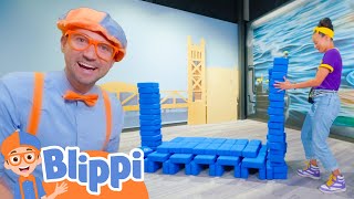 Blippi & Meekah BUILD A Tower With Blocks |  Blippi | Challenges and Games for Kids