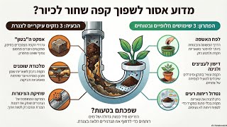 למה אסור לשפוך קפה שחור לכיור?