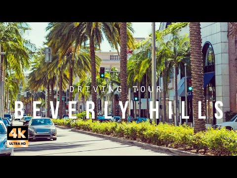 Driving Through Beverly Hills, Los Angeles | Rodeo Drive, Hollywood & Sunset Blvd | Scenic Drive 4K