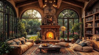 Relaxing Morning Jazz 🌿☕ | Spring Café Ambience & Forest Sounds for Focus, Study & Positive Vibes
