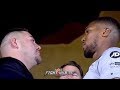 ANTHONY JOSHUA FINALLY COMES FACE TO FACE WITH ANDY RUIZ JR AFTER KO LOSS FOR REMATCH FACE OFF