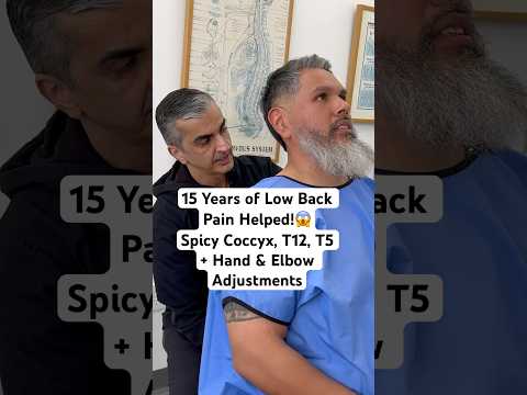 15 Years Back Pain Helped! Coccyx, T12, T5, Hand & Elbow Adjustments #chiropractic #shorts
