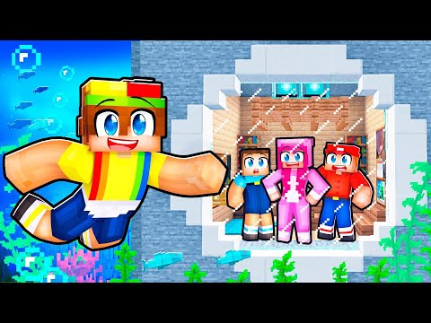 I Built a SECRET UNDERWATER House to Hide From My Daddy!