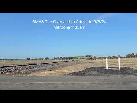 6MA8 JBRE The Overland to Adelaide, 1105, 9/8/24, Maroona VIC