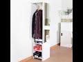 Wall Mounted Cloth Rack with dressing mirror-6