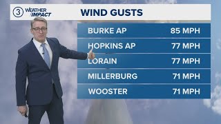 Strong winds cause power outages, damage across Northeast Ohio