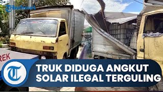 Kecelakaan Truk Diduga Angkut Solar Ilegal Terguling di Bogor, Sopir Langsung Melarikan Diri
