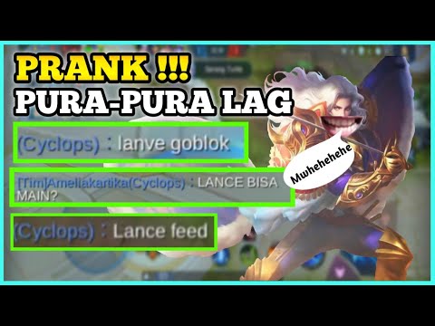 PRANK PURA-PURA LAG  LANCELOT ! TIM AUTO BACOT 🤣 !  GAMEPLAY LANCELOT ! PRANK PART 1