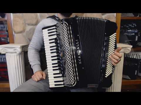SCANSUPVIBBBK - Black Scandalli Super VI Extreme Binci Bombate Piano Accordion LMMH 41 120 $12999