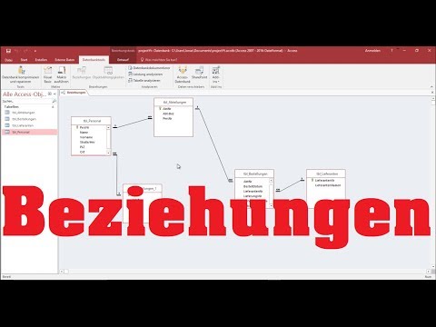 Ms Access 2016 002 #Datenbank mit mehreren Tabellen und Beziehungen erstellen.