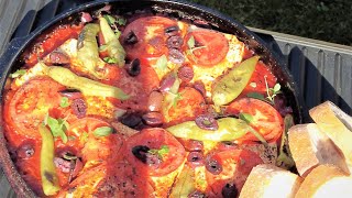 Griechische Feta Pfanne mit BBQ Altperlach. Spaß und leckeres Essen garantiert.