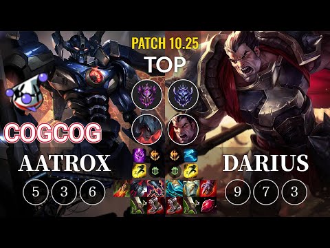 RJ Cogcog Aatrox vs Darius Top - KR Patch 10.25