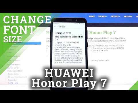 Choose and Activate new Font Size - HUAWEI Honor Play 7