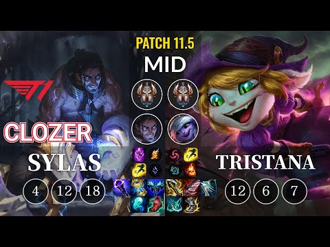 T1 Clozer Sylas vs Tristana Mid - KR Patch 11.5