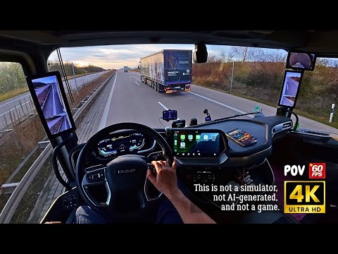 🚛 Real Truck Driving: Germany to Netherlands | 4K POV (No Music) Niko Timer high quality