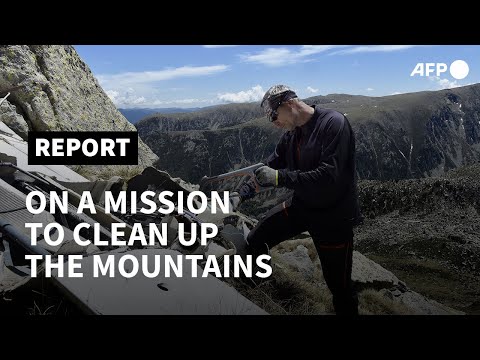 In the Pyrenees, climber cleans mountain top polluted by man | AFP