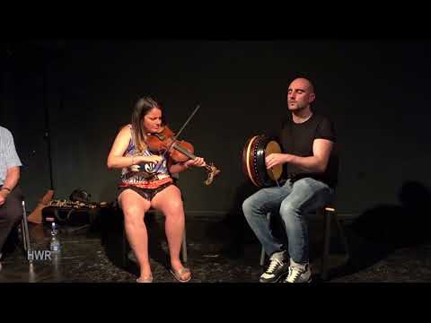Robbie Walsh: bodhran (2), Áine McGeeney: fiddle - Craiceann Bodhrán Festival 2018