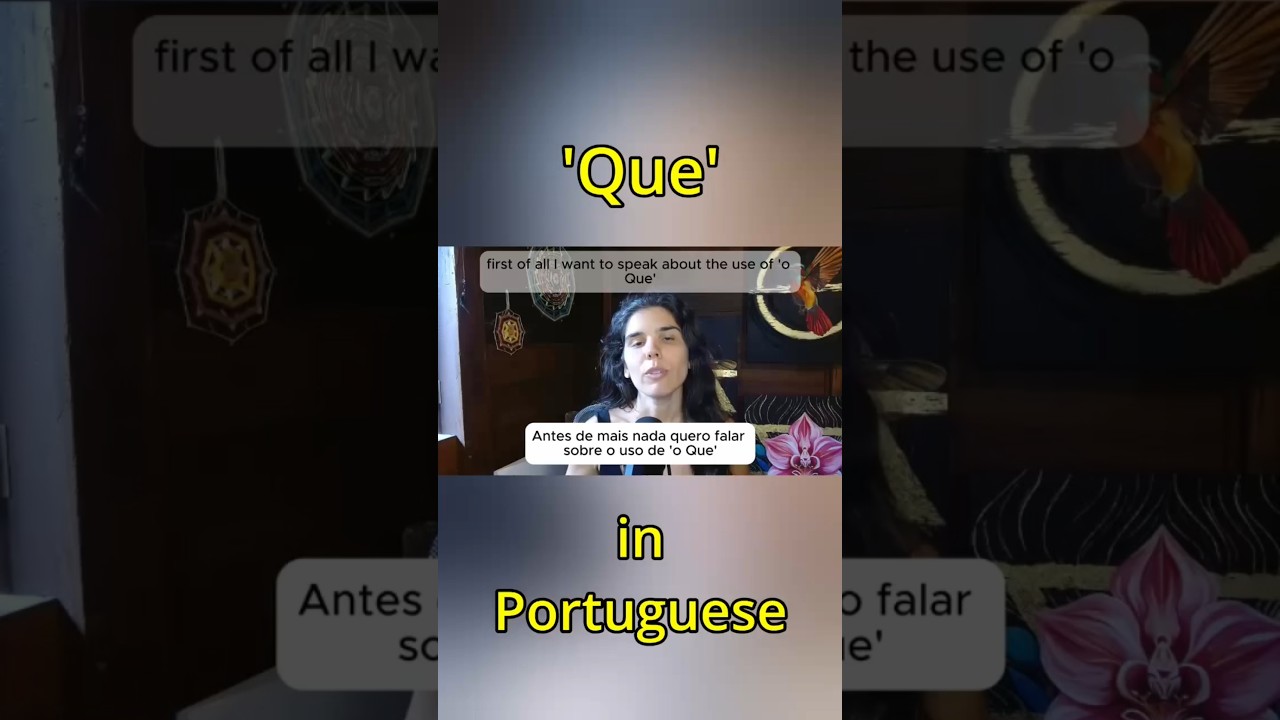 Que = What in Portuguese 🇵🇹 Learn European Portuguese