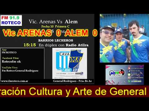 VICTORIANO ARENAS  vs  LEANDRO N. ALEM   -  EN VIVO   Primera C  Fecha  10  -  Barrios Lecheros