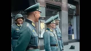 Spectacular colorized film of the beginning of the German occupation of The Netherlands during WW-II