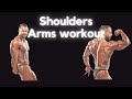 When the gym is packed or you are on a rush - Shoulders and arms workout idea!