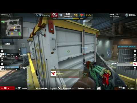 Faze vs X - Aizy 1v4 |ESL Pro League Season 4 - Europe|