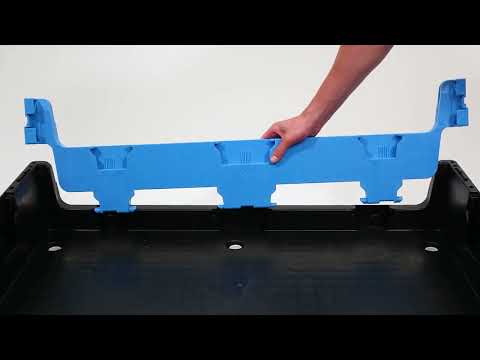 MAGNUM Optimum Box - faltbare Palettenbox - 1200 x 800 mm - mit 2 Ladeklappen