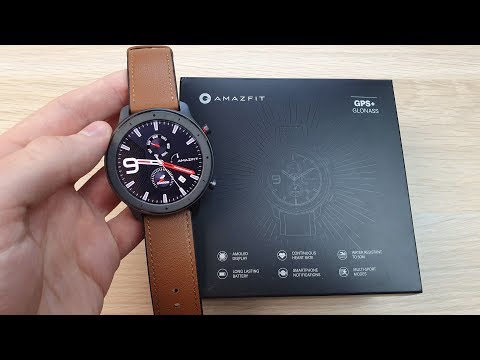 Amazfit GTR 47mm stainless steel case leather strap Global Version MobilMarket.ru