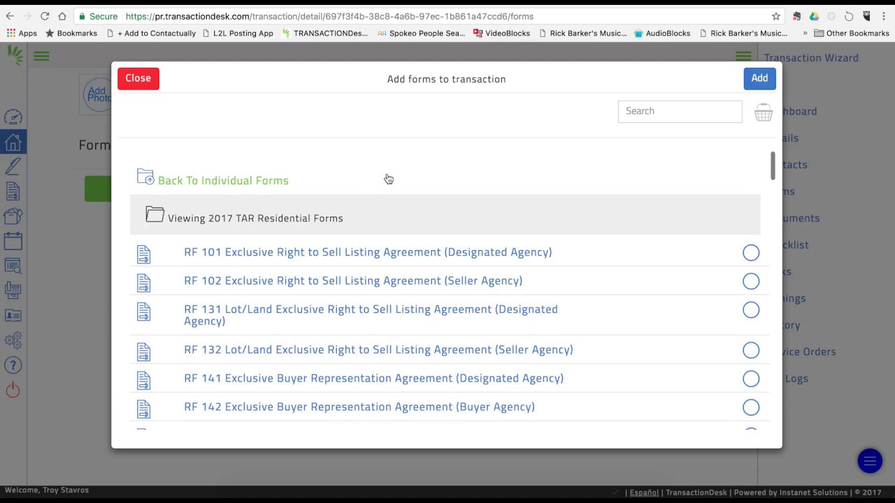 Listing Docs Transaction Desk VIDEO TUTORIAL Tennessee KAAR