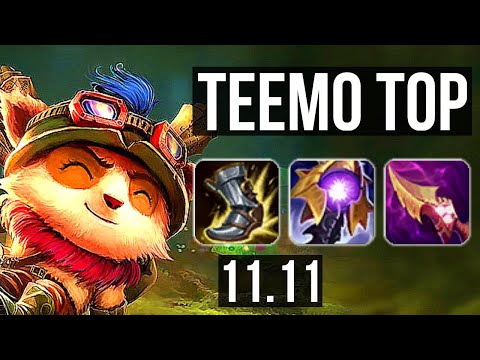 TEEMO vs SHEN (TOP) | 2.9M mastery, 3000+ games, 9/1/7, Rank 15 Teemo | EUW Master | v11.11