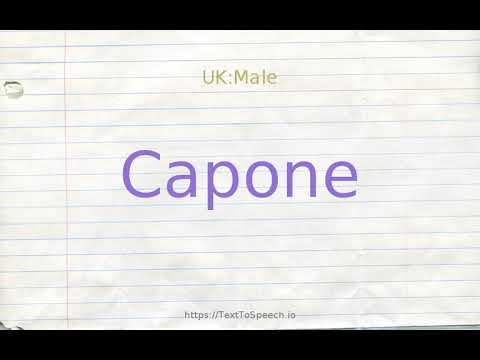 How to pronounce capone