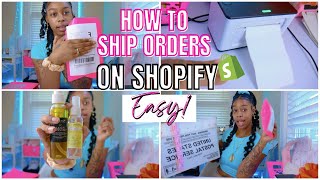 HOW TO SHIP ORDERS USING SHOPIFY | PRINT SHIPPING LABELS FROM PRINTER | SHIP ORDERS WITH SHOPIFY