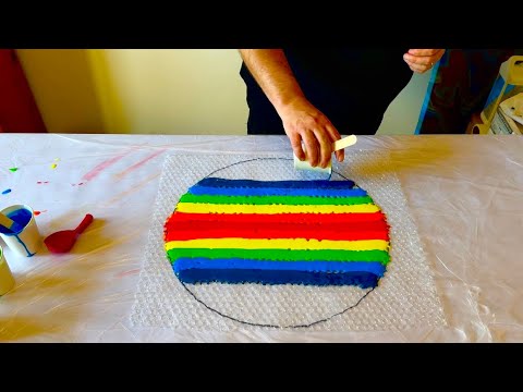 BUBBLE WRAP with Fluid Paint? Amazing EFFECT! Wow! Abstract Acrylic Art Painting