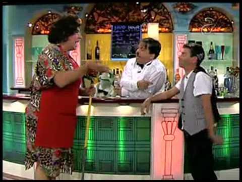 La descarga en el bar