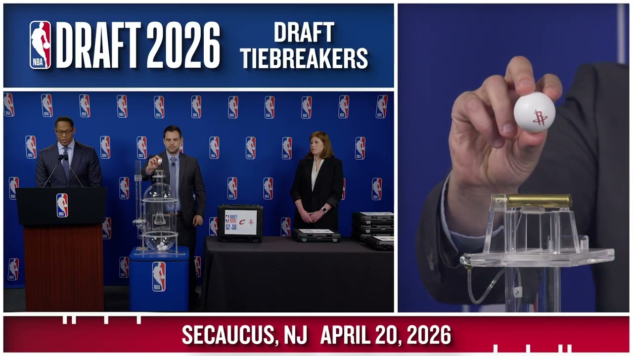TIES BROKEN FOR ORDER OF SELECTION IN NBA DRAFT 2026
