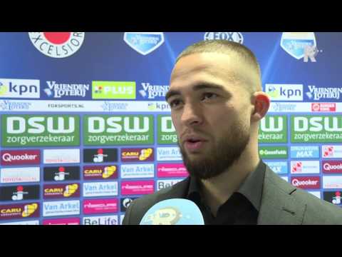 Stanley Elbers na afloop van Excelsior - AZ