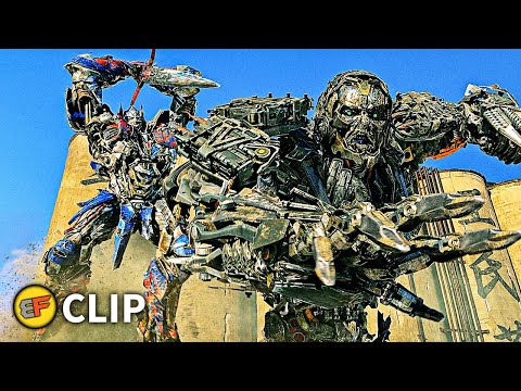 Optimus Prime vs Lockdown - Final Battle | Transformers Age of Extinction 2014 IMAX Movie Clip HD 4K