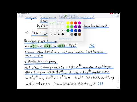 Übungsblatt5 Aufgabe 1 (Master) – Einmassenschwinger