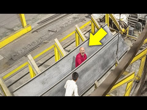 Steel Beam Accident Caught on Camera....